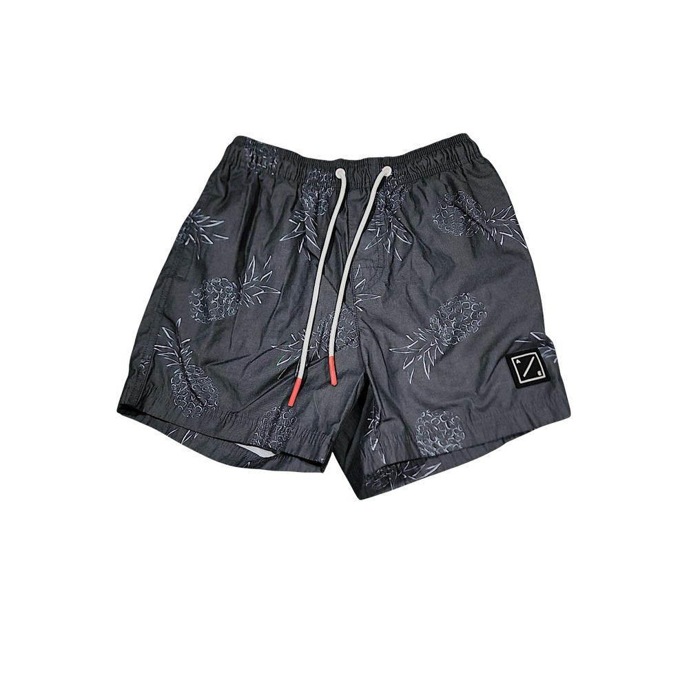 American Eagle Outfitters Men's Charcoal Pineapple Print Swim Trunks